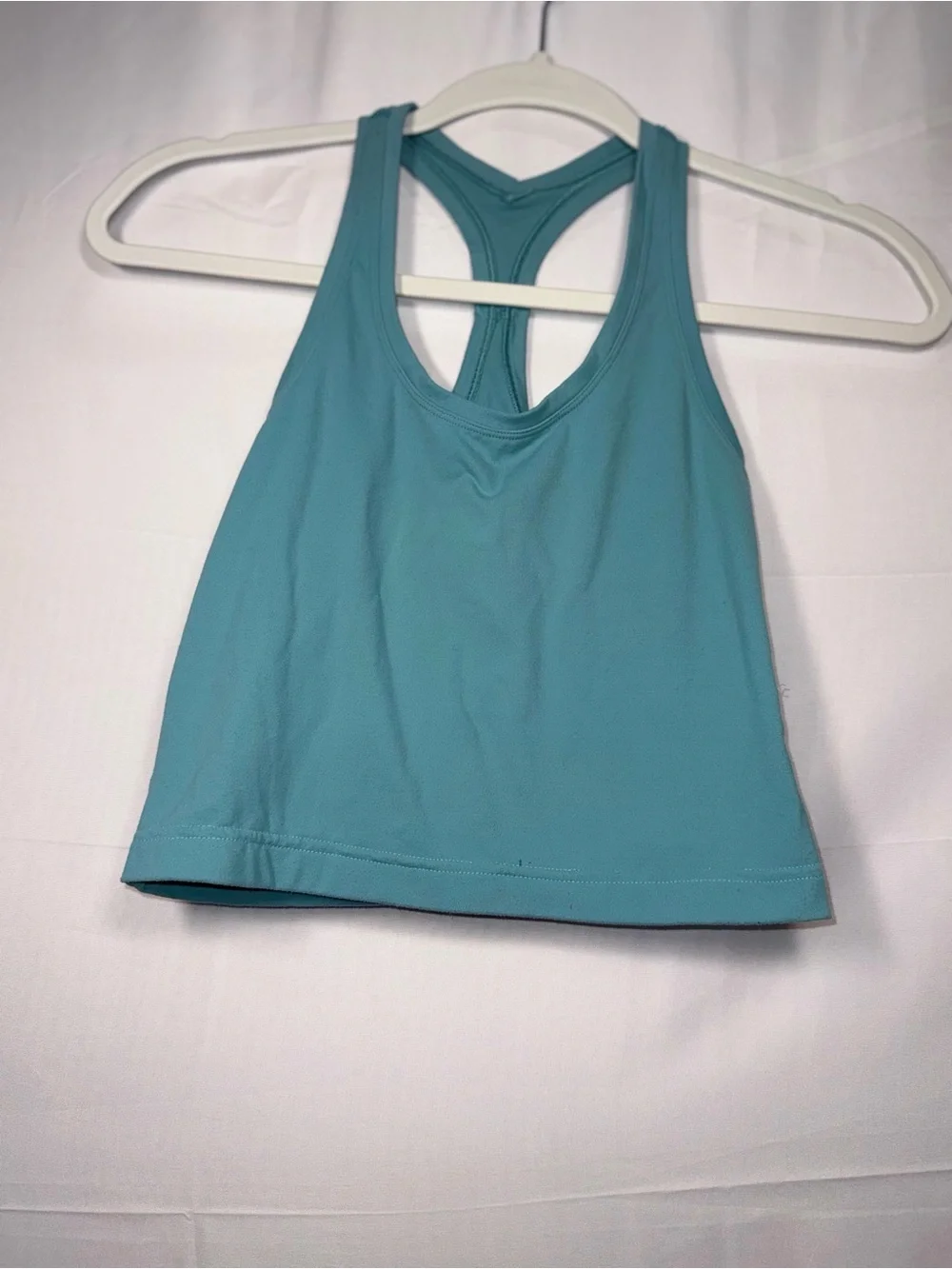 Lululemon Women's Teal Racerback Crop Tank Top Casual Activewear Size 6/Small